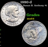 1980-d Susan B. Anthony $1 Grades Choice Unc