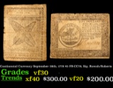 Continental Currency September 26th, 1778 $5 FR-CC79, Sig. Rowah/Roberts Grades vf++