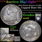 ***Auction Highlight*** 1832 Capped Bust Half Dollar O-104 TOP POP! 50c Graded GEM Unc By USCG (fc)