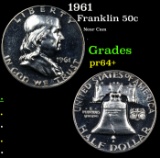 Proof 1961 Franklin Half Dollar 50c Grades Choice+ Proof