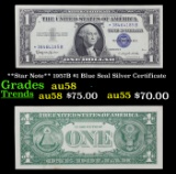 **Star Note** 1957B $1 Blue Seal Silver Certificate Grades Choice AU/BU Slider