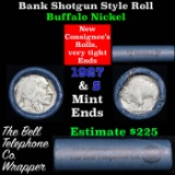 Buffalo Nickel Shotgun Roll in Old Bank Style 'Bell Telephone'  Wrapper 1927 & S Mint Ends.