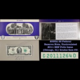 2003A $2 Federal Reserve Note, Uncirculated 2011 BEP Folio Issue (Chicago, IL) Grades Gem CU