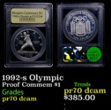 Proof 1992-s Olympic Modern Commem Dollar $1 Graded GEM++ Proof Deep Cameo BY USCG