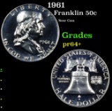 Proof 1961 Franklin Half Dollar 50c Grades Choice+ Proof
