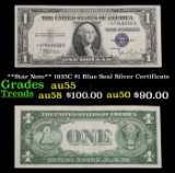**Star Note** 1935C $1 Blue Seal Silver Certificate Grades Choice AU
