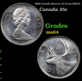 1968 Canada Quarter 25 Cents KM-62 Grades Choice Unc