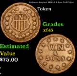 Baltimore, Maryland MD W. N. & Sons Trade Token Grades xf+