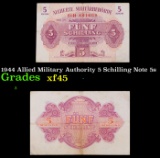 1944 Allied Military Authority 5 Schilling Note 5s Grades xf+