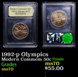 1992-p Olympics Modern Commem Half Dollar 50c Graded ms70, Perfection BY USCG