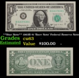 **Star Note** 1963B $1 'Barr Note' Federal Reserve Note Grades Select CU