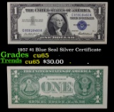 1957 $1 Blue Seal Silver Certificate Grades Gem CU