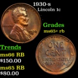 1930-s Lincoln Cent 1c Grades Gem+ Unc RB
