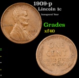 1909-p Lincoln Cent 1c Grades xf