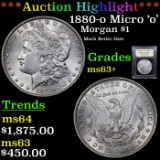 ***Auction Highlight*** 1880-o Mirco 'o' Morgan Dollar $1 Graded Select+ Unc By USCG (fc)