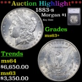 ***Auction Highlight*** 1883-s Morgan Dollar $1 Graded ms63+ By SEGS (fc)
