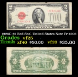 1928G $2 Red Seal United States Note Fr-1508 Grades vf+