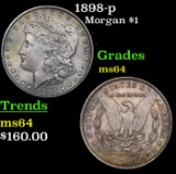 1898-p Morgan Dollar $1 Grades Choice Unc