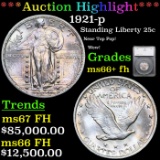 ***Auction Highlight*** 1921-p Standing Liberty Quarter 25c Graded ms66+ fh By SEGS (fc)