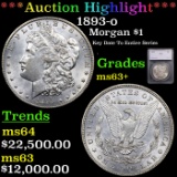 ***Auction Highlight*** 1893-o Morgan Dollar $1 Graded ms63+ By SEGS (fc)