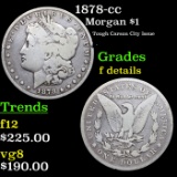 1878-cc Morgan Dollar $1 Grades f details