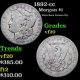 1892-cc Morgan Dollar $1 Grades vf, very fine