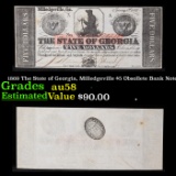 1869 The State of Georgia, Milledgeville $5 Obsollete Bank Note Grades Choice AU/BU Slider