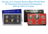 Group of 2 United States Mint Proof Sets 1972-1973 11 coins