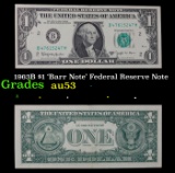 1963B $1 'Barr Note' Federal Reserve Note Grades Select AU
