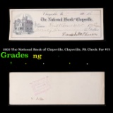 1903 The National Bank of Claysville, Claysville, PA Check For $72 Grades NG