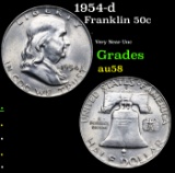 1954-d Franklin Half Dollar 50c Grades Choice AU/BU Slider