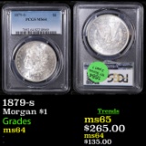 PCGS 1879-s  Morgan Dollar $1 Graded ms64 By PCGS