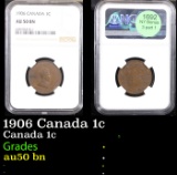 NGC 1906 Canada 1c Graded au50 bn By NGC