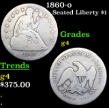 1860-o Seated Liberty Dollar $1 Grades g, good
