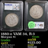 1880-o Morgan Dollar VAM 34, R-3 $1 Graded au53 By VSS