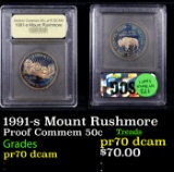 Proof 1991-s Mount Rushmore Modern Commem Half Dollar 50c Graded GEM++ Proof Deep Cameo BY USCG