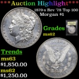 ***Auction Highlight*** 1879-s Rev '78 Top 100 Morgan Dollar $1 Graded Select Unc By USCG (fc)