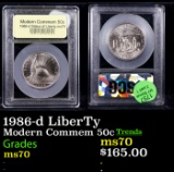 1986-d LiberTy Modern Commem Half Dollar 50c Graded ms70, Perfection BY USCG