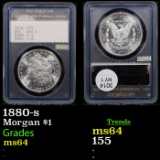 1880-s Morgan Dollar $1 Graded ms64 By U.S. Rare Coin Certification & Trading Co. Inc.