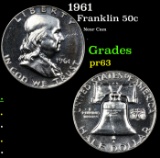 Proof 1961 Franklin Half Dollar 50c Grades Select Proof