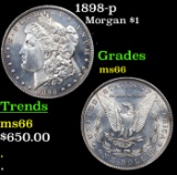 1898-p Morgan Dollar $1 Grades GEM+ Unc