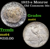 1923-s Monroe Old Commem Half Dollar 50c Grades Choice Unc