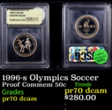 Proof 1996-s Olympics Soccer Modern Commem Half Dollar 50c Graded GEM++ Proof Deep Cameo BY USCG