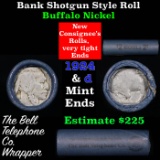 Buffalo Nickel Shotgun Roll in Old Bank Style 'Bell Telephone'  Wrapper 1924 &d Mint Ends