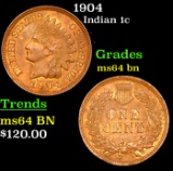 1904 Indian Cent 1c Grades Choice Unc BN