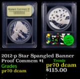 Proof 2012-p Star Spangled Banner Modern Commem Dollar $1 Graded GEM++ Proof Deep Cameo BY USCG