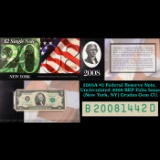 2003A $2 Federal Reserve Note, Uncirculated 2008 BEP Folio Issue (New York, NY) Grades Gem CU