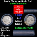 Buffalo Nickel Shotgun Roll in Old Bank Style 'Bell Telephone'  Wrapper 1920 &d Mint Ends
