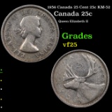 1956 Canada 25 Cent 25c KM-52 Grades vf+