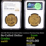 PCGS 1904 MO HK-304 So-Called Dollar Louisiana Purchase Expo Medal Graded au53 By PCGS